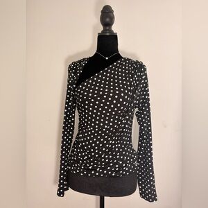 Black and White Polka Dot Women's Top